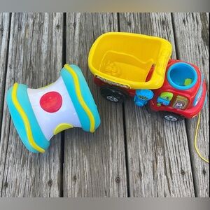 Chase the Rolling Drum with music and lights and V tech Drop and Go Dump…